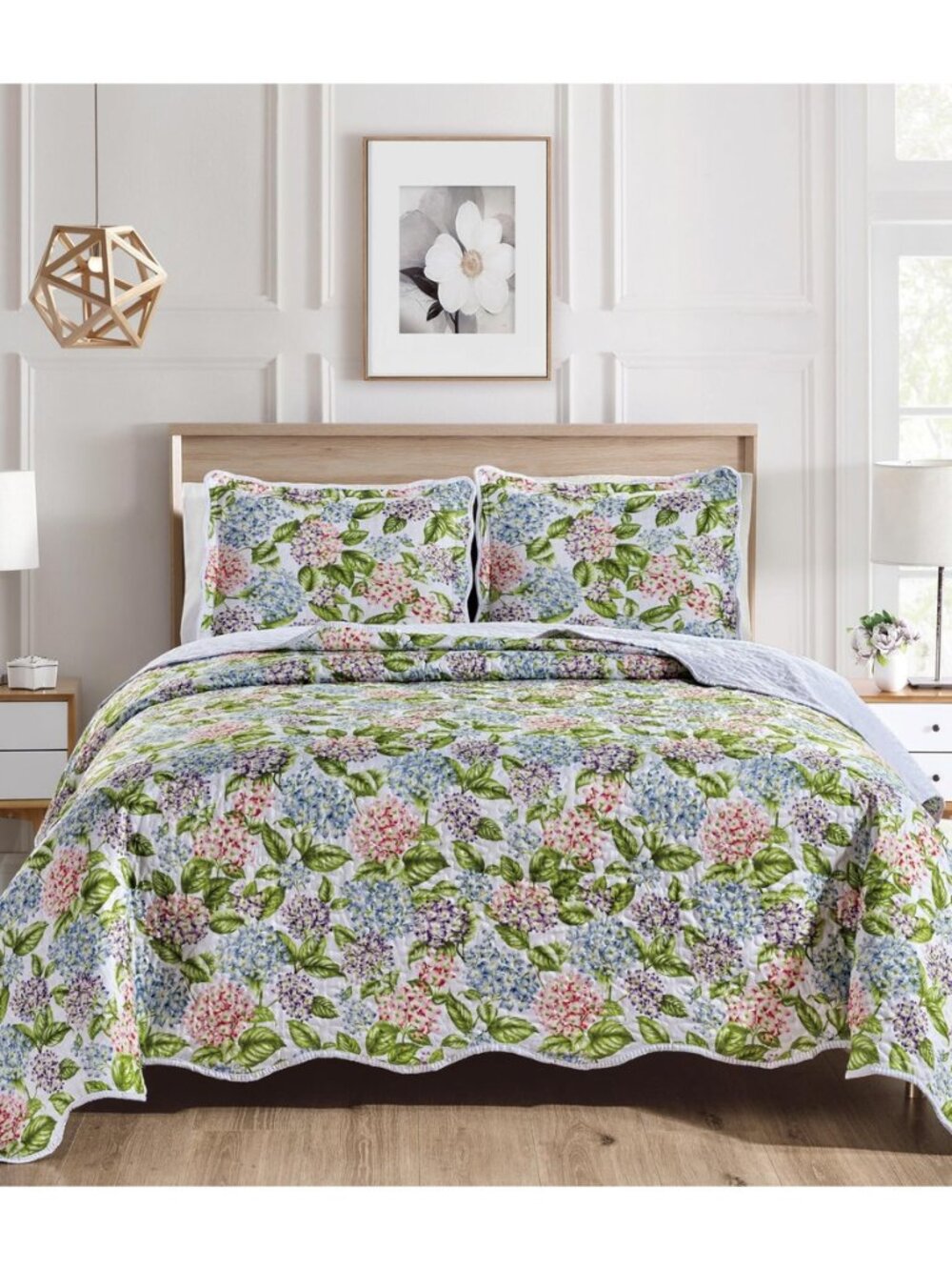 3-Piece King Size Boho Oversized Quilt Set 120 inch X 106 inch All Seasons Large